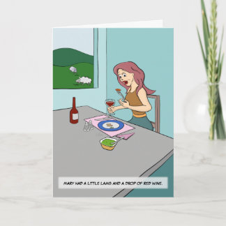 メアリーの子羊のカード サンキューカード