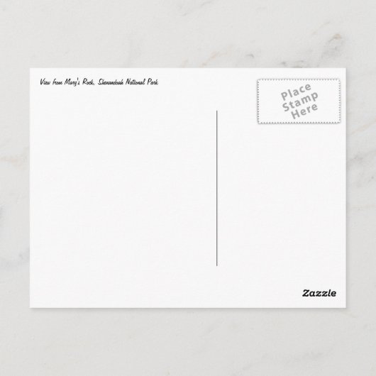 メアリーの岩からの眺め ポストカード (裏面)