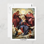 メアリーの戴冠式バイディエゴベラスケス ポストカード (正面/裏面)