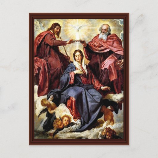 メアリーの戴冠式バイディエゴベラスケス ポストカード (正面)