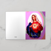 メアリーの汚れなきハートありがとう 箔グリーティングカード (外側レイダウン)