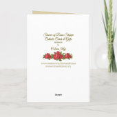 メアリーの無垢なハート賛美ヴァージン カード (裏面)