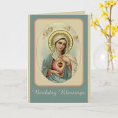 メアリーの無垢なハート賛美ヴァージン カード (黄色い花)