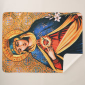 メアリーの無垢なハート シェルパブランケット (正面(横))