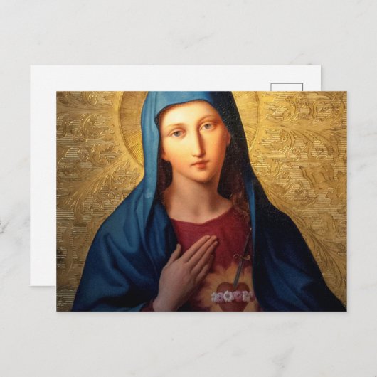 メアリーの無垢なハート ポストカード (正面/裏面)