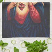 メアリーの純真なハート キッチンタオル (折り畳み)