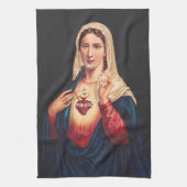 メアリーの純真なハート キッチンタオル (縦)