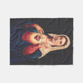 メアリーの純真なハート フリースブランケット (正面(横))