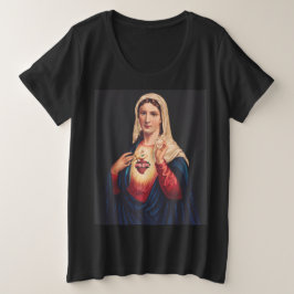 メアリーの純真なハート プラスサイズTシャツ