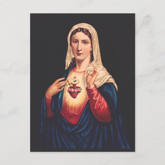 メアリーの純真なハート ポストカード (正面)