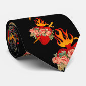 メアリーの黒いネックタイの汚れのないハート ネクタイ (ロール)