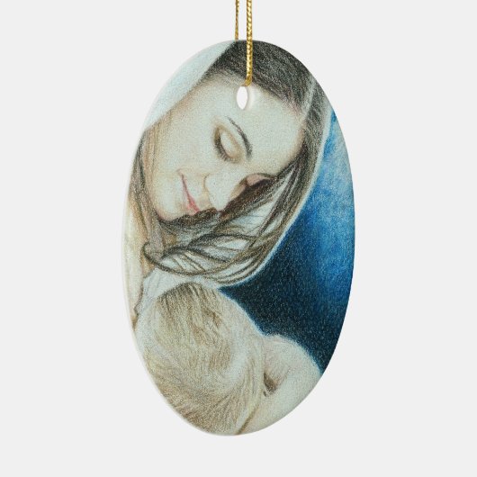 メアリーはクリスマスの飾り付けを知っていた セラミックオーナメント (右)