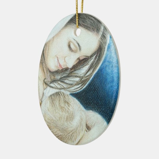 メアリーはクリスマスの飾り付けを知っていた セラミックオーナメント (左)