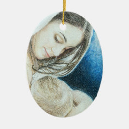 メアリーはクリスマスの飾り付けを知っていた セラミックオーナメント