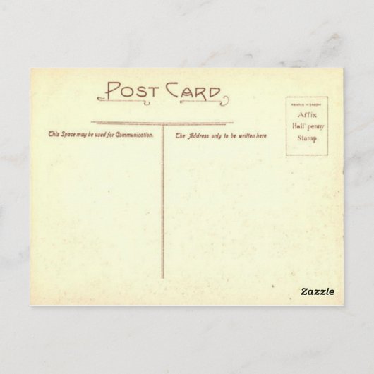 メアリーは中世の従兄弟エリザベスを訪れる ポストカード (裏面)