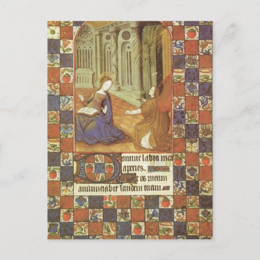 メアリーは中世の従兄弟エリザベスを訪れる ポストカード (正面)