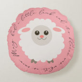 メアリーは子羊の丸い枕を持っていた ラウンドクッション (正面)