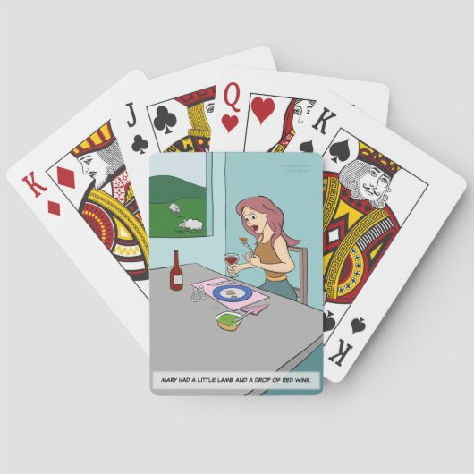 メアリーは小さな子羊のトランプを持っていた トランプ (裏面)