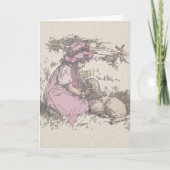 メアリーは小さな子羊の子供部屋韻を持っていた カード (正面)