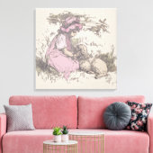 メアリーは小さな子羊の子供部屋韻を持っていた キャンバスプリント (インサイチュ (リビング))