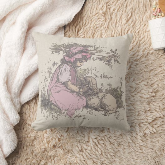 メアリーは小さな子羊の子供部屋韻を持っていた クッション (ブランケット)