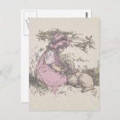 メアリーは小さな子羊の子供部屋韻を持っていた ポストカード (正面/裏面)