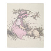 メアリーは小さな子羊の子供部屋韻を持っていた メタルプリント (正面)