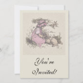 メアリーは小さな子羊の子供部屋韻を持っていた 招待状 (正面)