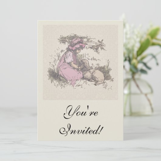 メアリーは小さな子羊の子供部屋韻を持っていた 招待状 (スタンド正面)