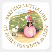 メアリーは小羊を飼っていた スクエアシール (正面)