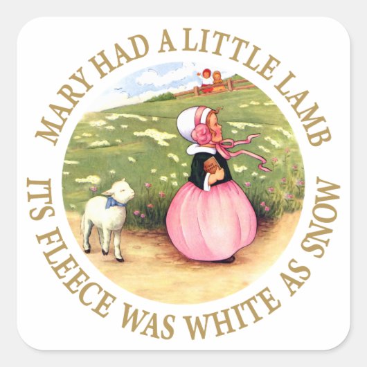 メアリーは小羊を飼っていた スクエアシール (正面)