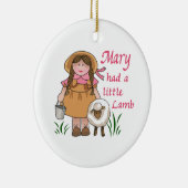 メアリーは小羊を飼っていた セラミックオーナメント (右)