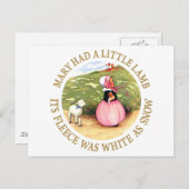 メアリーは小羊を飼っていた ポストカード (正面/裏面)