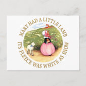 メアリーは小羊を飼っていた ポストカード (正面)