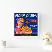 メアリーアグネスルイジアナヤムス スクエア壁時計 (ホーム)