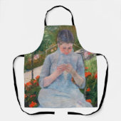 メアリーカサットガール裁縫インアガーデン エプロン (正面)