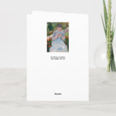 メアリーカサットガール裁縫インアガーデン カード (裏面)