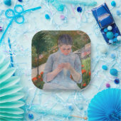 メアリーカサットガール裁縫インアガーデン ペーパープレート (パーティー)