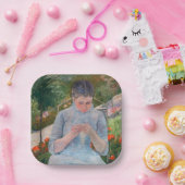 メアリーカサットガール裁縫インアガーデン ペーパープレート (パーティー)