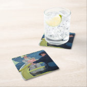 メアリーカサットザボートパーティー スクエアペーパーコースター (インサイチュ)