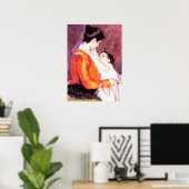 メアリーカサットルイーズ彼女の子供を看護 ポスター (ホームオフィス)