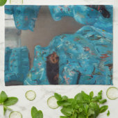 メアリーカサット – 小さな女の子インアブルーアームチェア キッチンタオル (折り畳み)