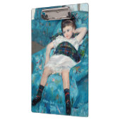 メアリーカサット – 小さな女の子インアブルーアームチェア クリップボード (左)