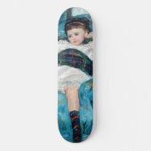 メアリーカサット – 小さな女の子インアブルーアームチェア スケートボード (正面)