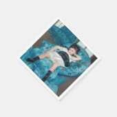 メアリーカサット – 小さな女の子インアブルーアームチェア スタンダードカクテルナプキン (角)