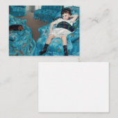 メアリーカサット – 小さな女の子インアブルーアームチェア ノートカード (正面/裏面)