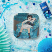 メアリーカサット – 小さな女の子インアブルーアームチェア ペーパープレート (パーティー)