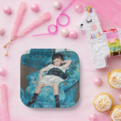 メアリーカサット – 小さな女の子インアブルーアームチェア ペーパープレート (パーティー)