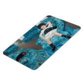 メアリーカサット – 小さな女の子インアブルーアームチェア マグネット (左側)