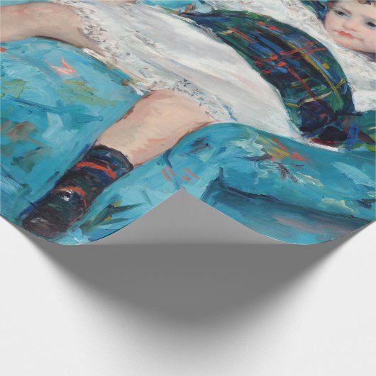 メアリーカサット – 小さな女の子インアブルーアームチェア ラッピングペーパー (角)